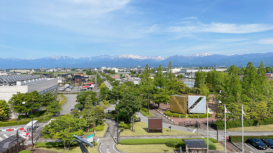 富山空港展望デッキからの景色