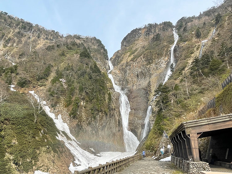 富山 称名滝 ハンノキ滝 虹 2024年春