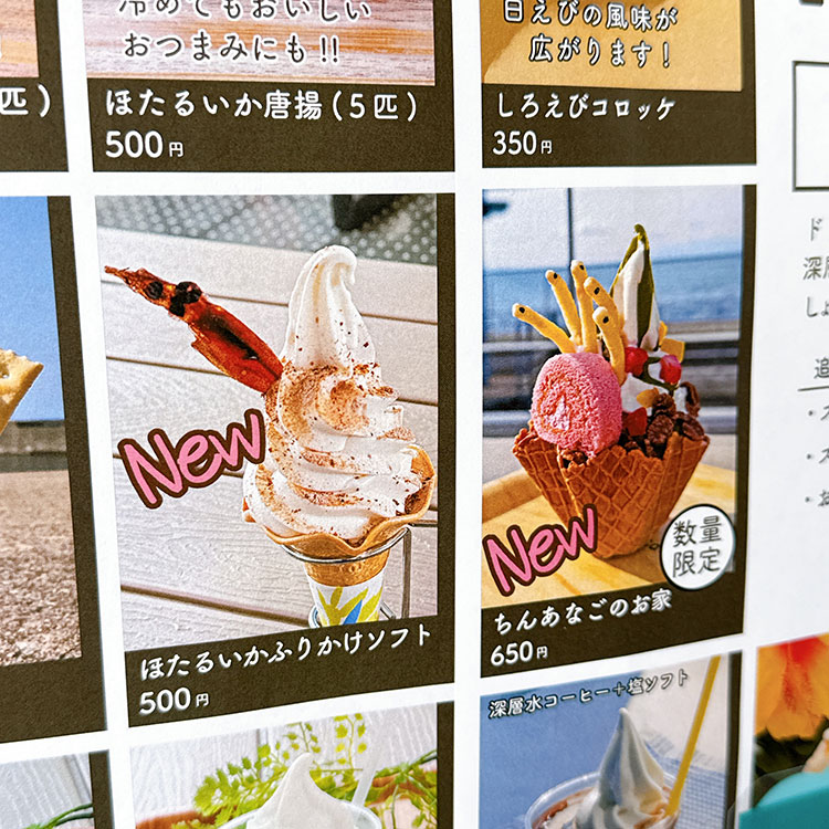 道の駅 ウェーブパークなめりかわ みちcafe wave 気になるメニュー