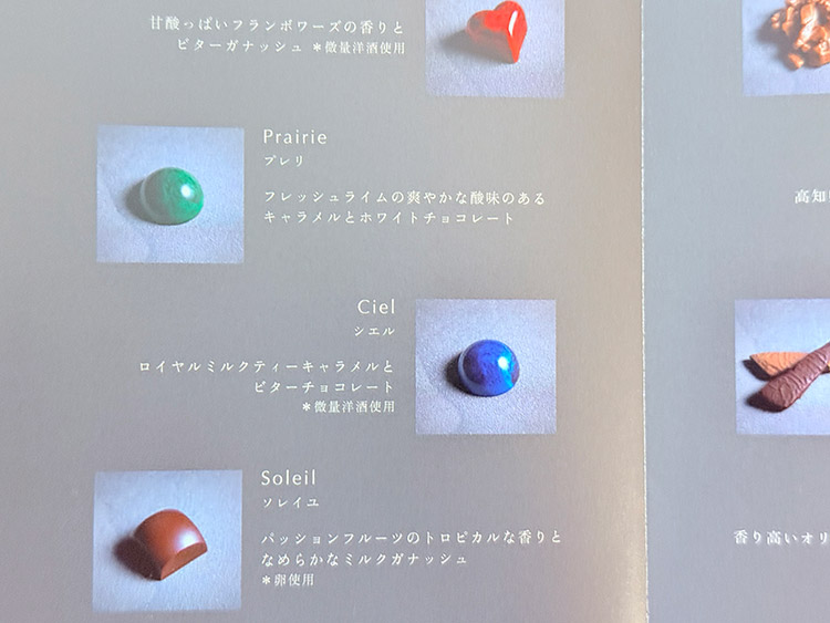 YASUHIRO SENO チョコレート カタログ